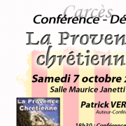 Affiche conférence débat la Provence Chrétienne
