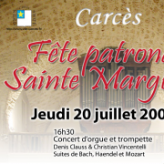 Affiches pour les concerts d'été en la Chapelle ND de Carami - Carcès